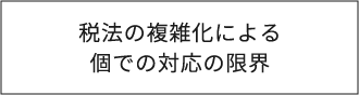 税法の複雑化による個での対応の限界